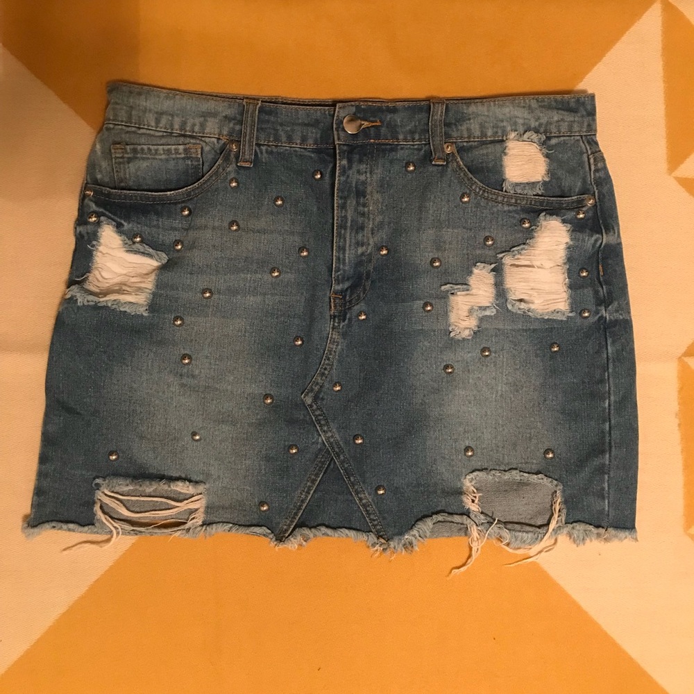 Denim Skirt w/embellishments